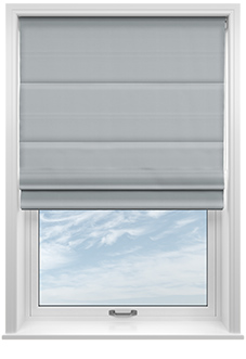 Kyoto Faux Silk, Silver - Roman Blind